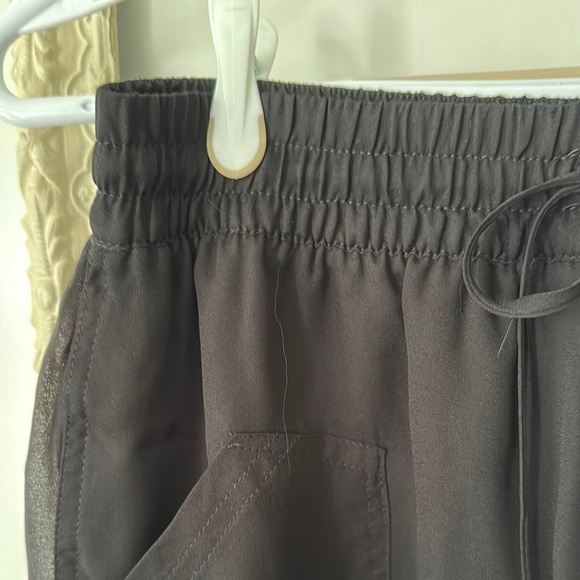 ZARA | Bamboo Black Sheer Wide-Leg Pants with Six Pockets and Draw String - Picture 10 of 16